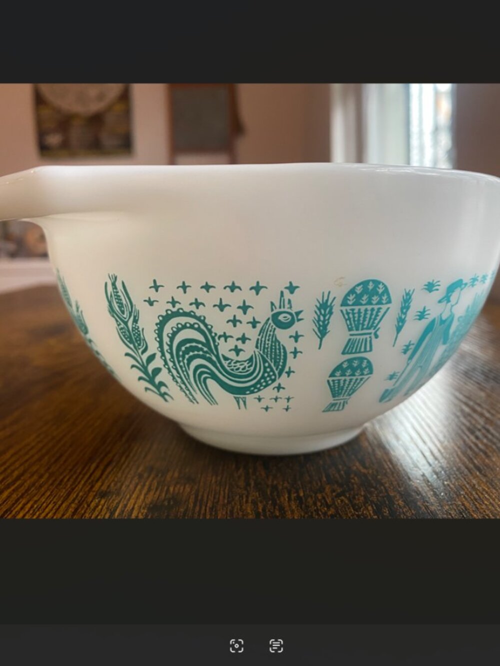 Vintage Pyrex Turquoise Amish Butterprint 1.5 Pint Cinderella Nesting Bowl - Picture 7 of 15